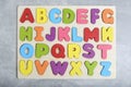 Bright background colorful letters children's English alphabet. Royalty Free Stock Photo