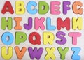 Bright background colorful letters children's English alphabet. Royalty Free Stock Photo