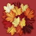 Bright background with fall leaves