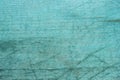 Bright turquoise wooden boards background