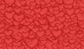 Bright background many red hearts