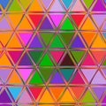 Bright background in multicolor triangle mosaic