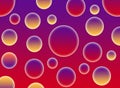 Bright background of red, blue, purple, yellow bubbles, circles. 3d texture. Royalty Free Stock Photo