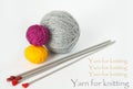 Bright balls of yarn for knitting