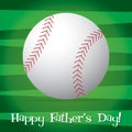 Bright Baseball Father`s Day card