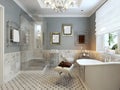 Bright bathroom classic design