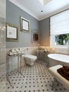 Bright bathroom classic design