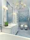 Bright bathroom classic style