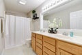 Bright bathroom with double vanity