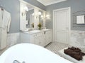 Bright Bathroom Provence Royalty Free Stock Photo