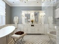 Bright Bathroom Provence Royalty Free Stock Photo