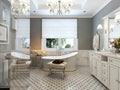 Bright Bathroom Provence Royalty Free Stock Photo