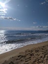 Bright beach and sky