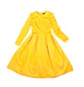 Bright beautiful classic elegant yellow dress