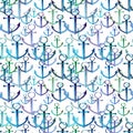 Bright beautiful cute graphic lovely summer sea fresh marine cruise colorful anchors pattern