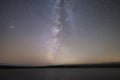 Bright  beautiful milky way, galaxy and lake. Deep space , starry sky .Astronomical background. Royalty Free Stock Photo