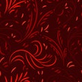 Bright beautiful seamless pattern with red branches