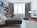 Bright bedroom minimalist style