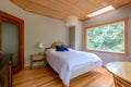 Bright bedroom in a rustic cottage