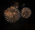 Bright big fireworks in sky Royalty Free Stock Photo