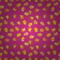 Bright birthday pattern on orange, pink and yellow