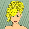 Bright blonde retro style