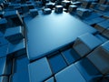 Bright Blue Abstract Cubes Blocks Background Royalty Free Stock Photo