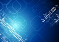 Bright blue abstract tech squares background Royalty Free Stock Photo