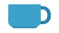 Bright Blue Coffee Cup Vector Icon, Modern Beverageware, vector design Generative AI Royalty Free Stock Photo