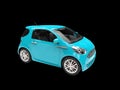 Bright Blue Compact Car Royalty Free Stock Photo