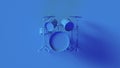 Bright Blue Drum Kit