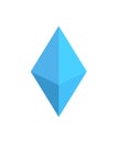 Bright Blue Figure of Octahedron, Colorful Card