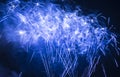 Bright Blue Fireworks Royalty Free Stock Photo