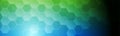 Bright blue green abstract tech hexagonal background Royalty Free Stock Photo