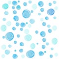 Bright blue hand drawn bubbles