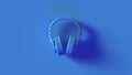 Bright Blue Headphones Royalty Free Stock Photo