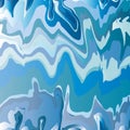 Bright blue light abstraction, marble sea waves simple vector illustration Royalty Free Stock Photo