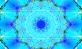 Bright blue mandala Art with simple shapes Royalty Free Stock Photo