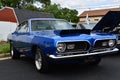 Bright Blue 1969 Plymouth Barracuda Royalty Free Stock Photo