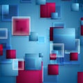 Bright blue and purple glossy squares abstract background Royalty Free Stock Photo