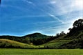 Bright blue skies lie upon the mountain Royalty Free Stock Photo