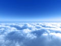 Bright blue sky above the cloud Royalty Free Stock Photo