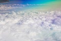 Bright blue sky above the cloud Royalty Free Stock Photo