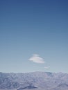 Bright blue sky above mountains Royalty Free Stock Photo