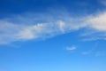 the bright blue sky background with some cloud
