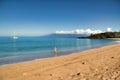 Close view of Black Rock on Ka`anapali Beach on Maui.