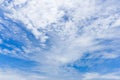 The bright blue sky and cumulus clouds Royalty Free Stock Photo