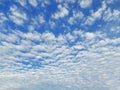 Blue Sky with Altocumulus Cloud Pattern Royalty Free Stock Photo