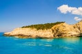 Picturesque Lefkada island coast Porto Katsiki beach Ionian Sea Greece Royalty Free Stock Photo