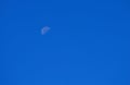 Bright blue sky with the moon visible Royalty Free Stock Photo